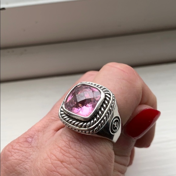 Beautiful costume jewelry pink stone ring - Picture 2 of 5